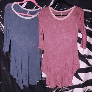 🌷STEAL! FREE PEOPLE INTIMATES SHIRT// SET OF TWO